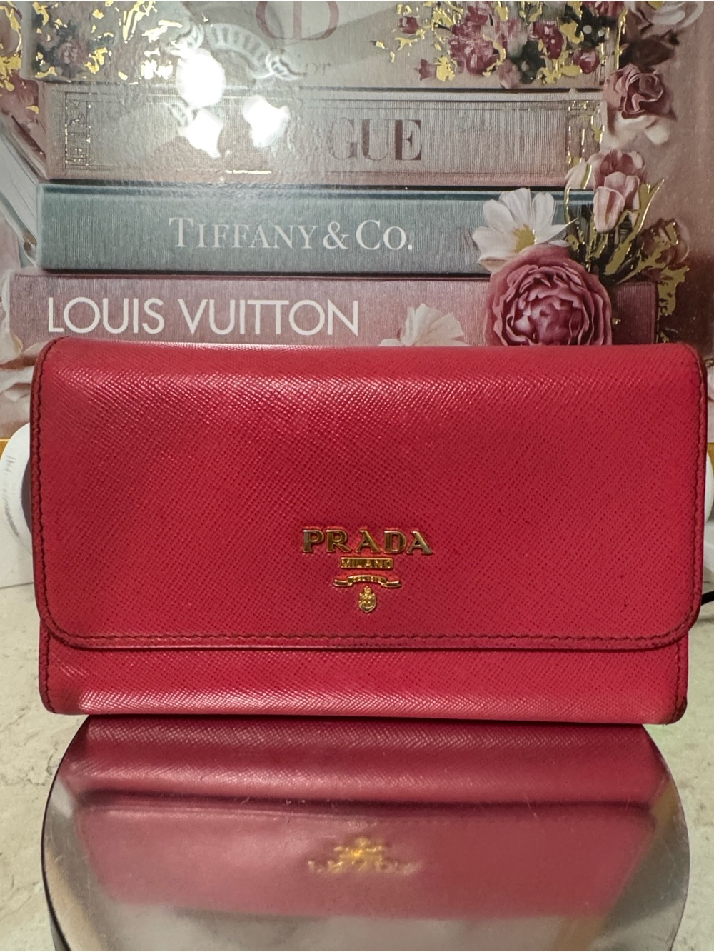 Prada Women’s Pink Saffiano wallet